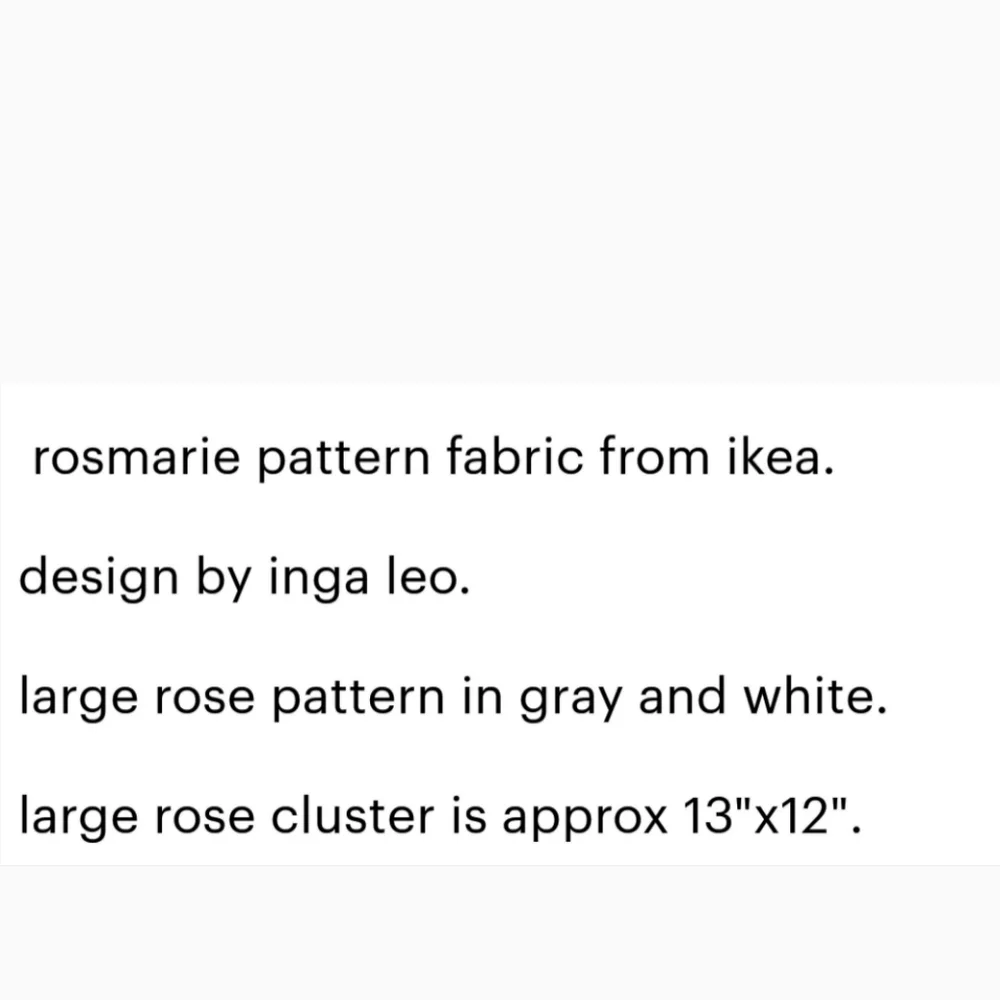 Ikea Home Decor fabric Inga Leo gray 2.4 yards